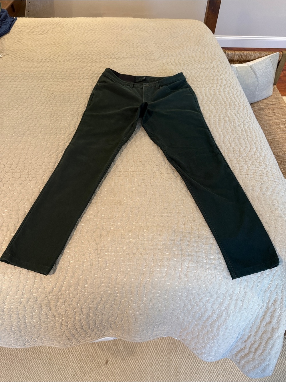lululemon athletica dark green Casual Pants/jean like material